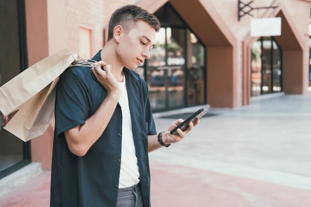 A person deliberately putting their phone away in a pocket in order to step away for a social media break. The person in the image is outdoors in a nature setting. The phone is placed out of sight to represent a separation from social media.