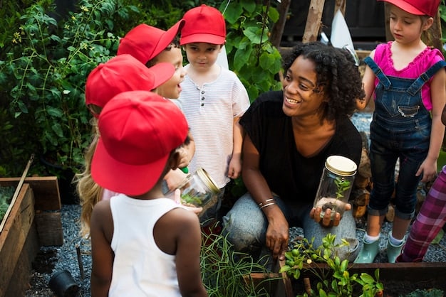 A diverse group of people engaging in a community gardening project, illustrating the concept of building new connections through shared activities and common interests.