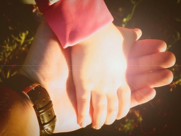 A close-up of two hands intertwined, symbolizing trust and connection. The background is soft and blurred, emphasizing the focus on the hands.