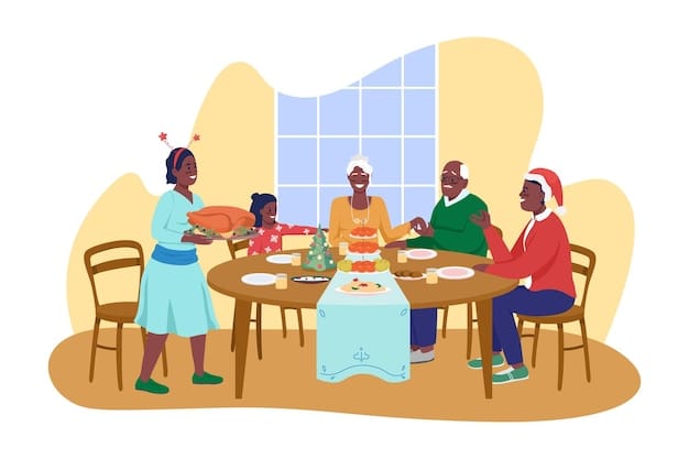 A diverse group of people laughing and enjoying a meal together at a table, illustrating the importance of social connections and shared experiences in fostering gratitude.