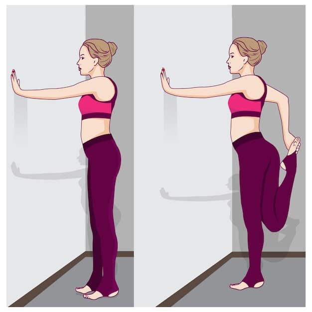 A person demonstrating the standing lateral stretch, reaching one arm overhead and bending gently to the side to lengthen the muscles along their torso and improve spinal flexibility. The setting is a bright, minimalist home studio.