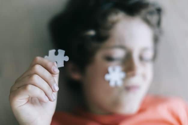 An individual struggling with a jigsaw puzzle, symbolizing the impaired problem-solving and cognitive abilities due to long-term alcohol abuse.