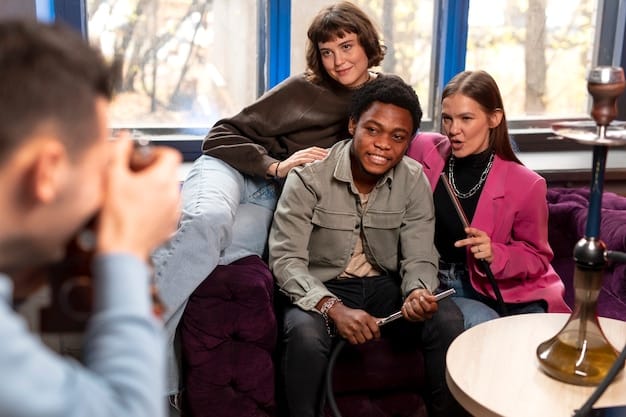 A group therapy session with diverse participants, illustrating the support and community aspect of addiction recovery. The atmosphere is supportive and encouraging.