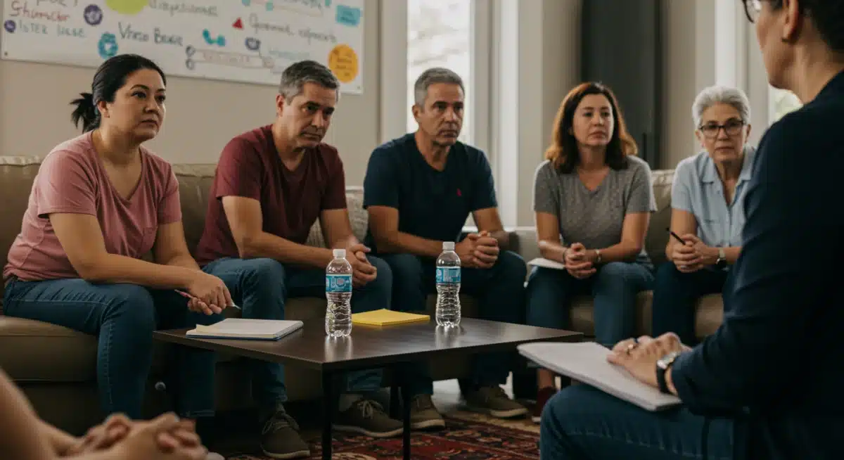 Support group for families of individuals in addiction recovery