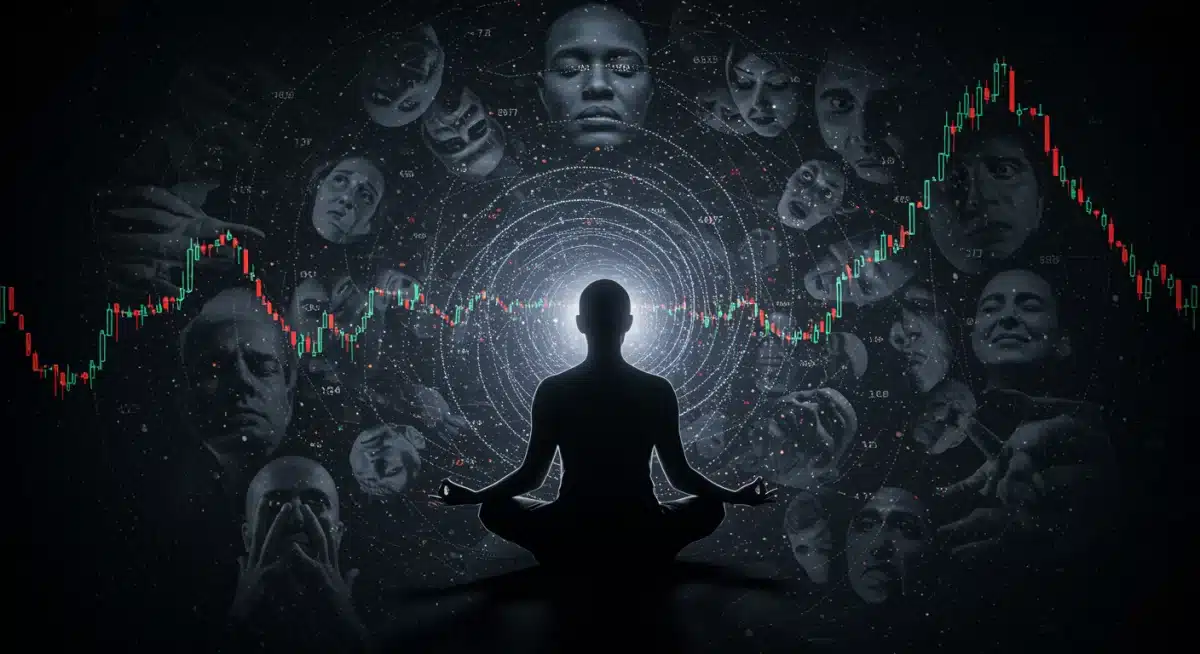 Person meditating to build resilience against financial stress