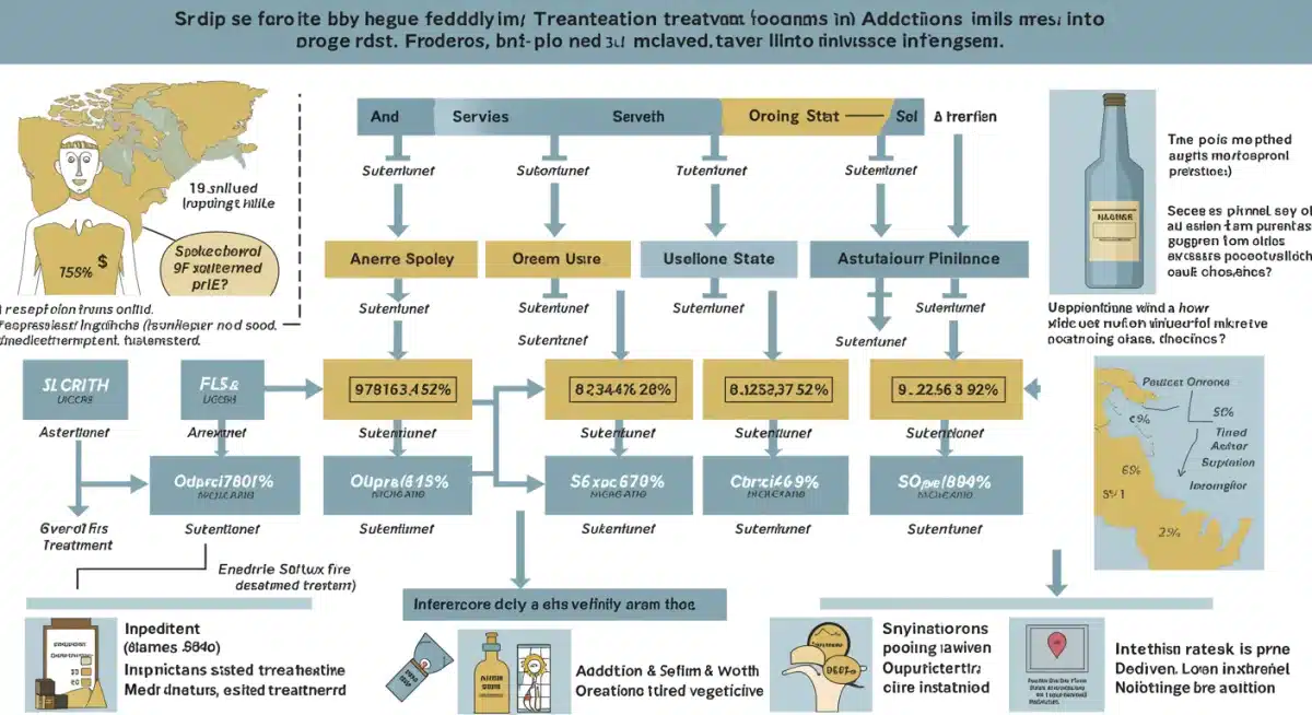 Infographic showing federal and state funding allocation for addiction treatment services