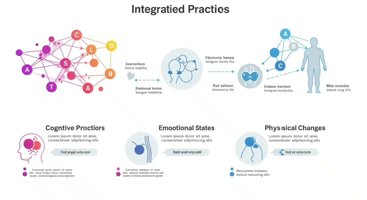 Infographic showing integrated mind-body pathways for resilience