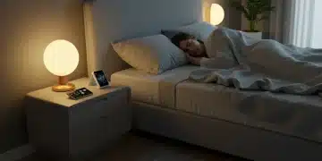 Futuristic bedroom with smart lighting and sleep tracker for enhanced rest in 2026.