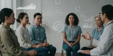 Group therapy session showing diverse individuals and a therapist, symbolizing enhanced access to integrated addiction treatment under the 2026 Mental Health Parity Act.