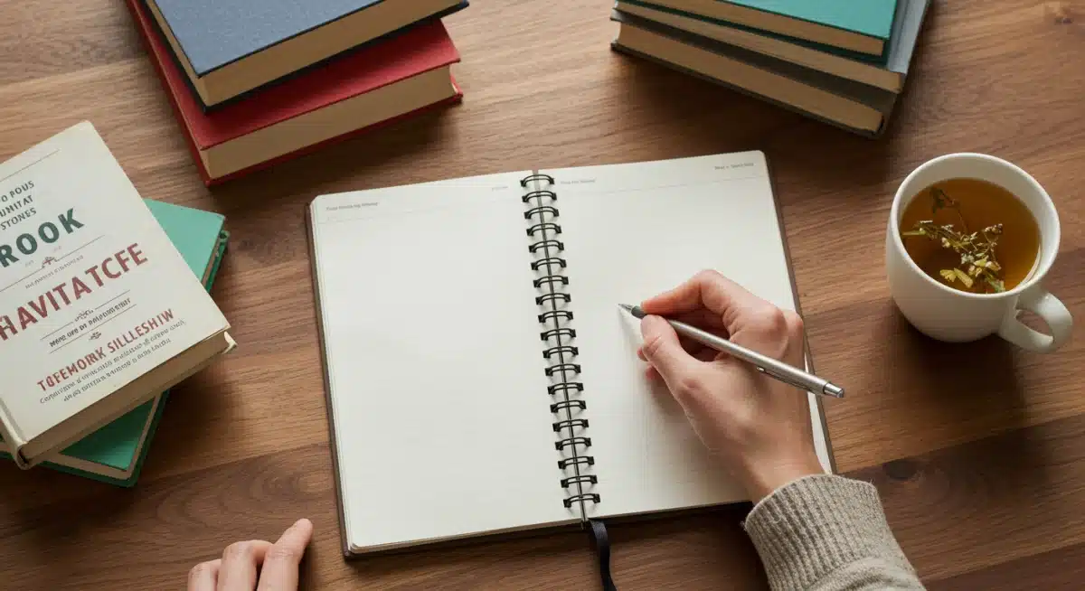 Individual journaling and reading self-help books for self-reflection and personal growth