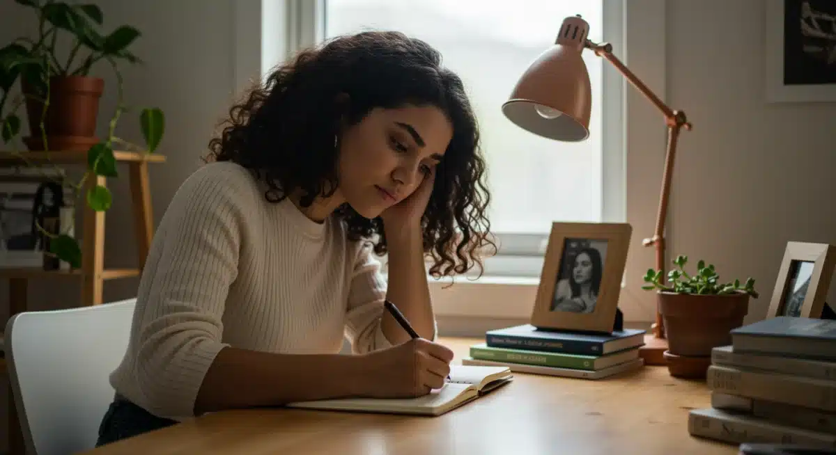 Person journaling to process emotions and reflect