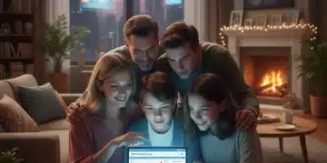 Family reviewing finances on a tablet, symbolizing financial planning during addiction recovery.