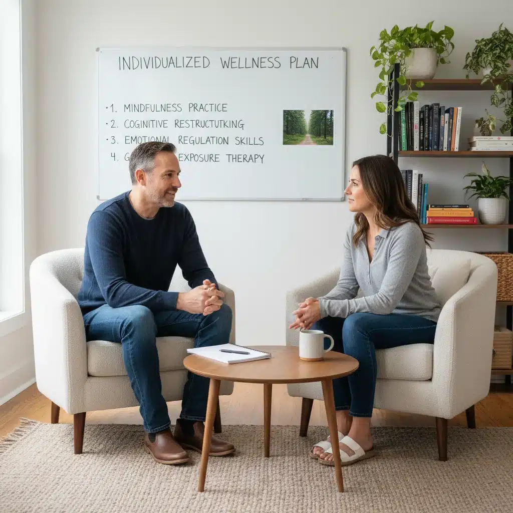 One-on-one counseling session for addiction treatment.
