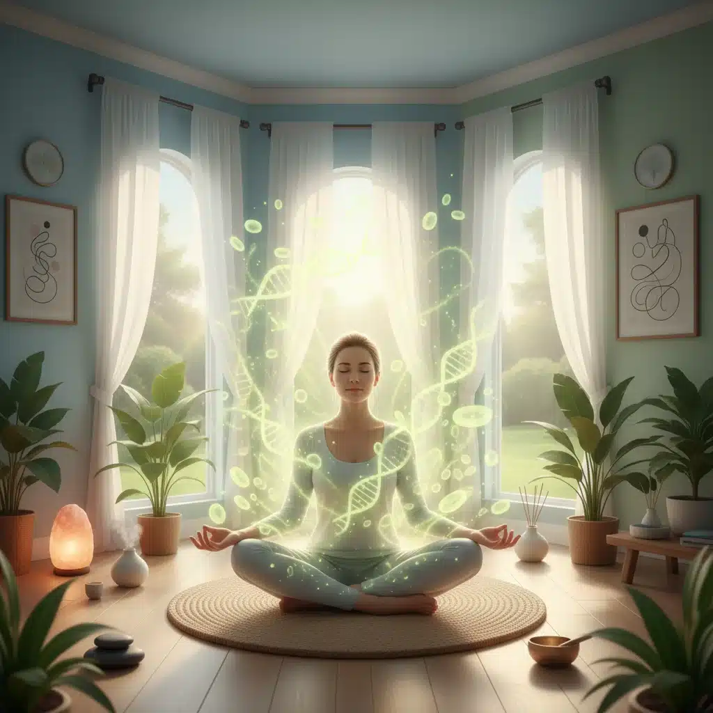 Person meditating peacefully to reduce stress and boost immunity