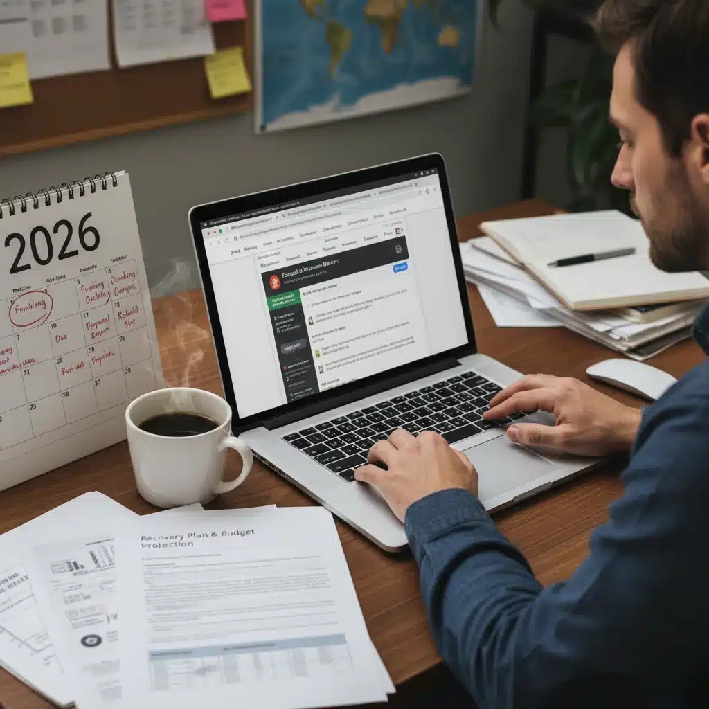 Individual researching financial resources for recovery services online for 2026.